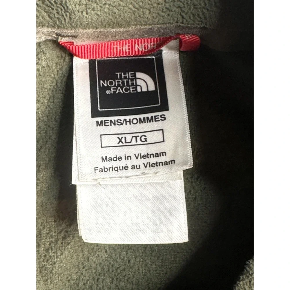 The North Face Pullover Mens‎ XL Green Quarter Zip Fleece Outdoor Hiking